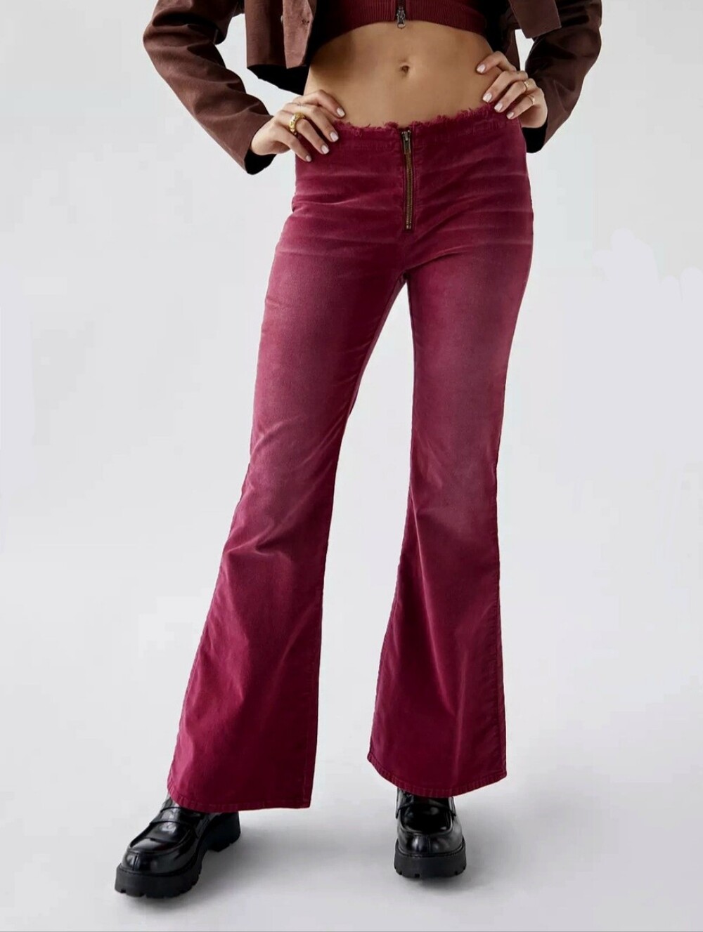 BDG Iona Zip-Front Flare Pants From Urban Outfitters Size 27
